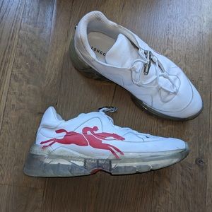 Longchamp Size 8 White Sneakers